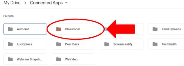 I use SEVERAL Google Classrooms and would like to use a folder